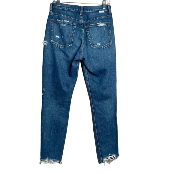 Boyish by HER Billy High Rise Jeans in Mame Wash Distressed Button Fly 28 - Picture 2 of 14